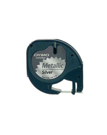 NASTRO METALLICO DYMO LETRATAG 12MMX4M ARGENTO 912080
