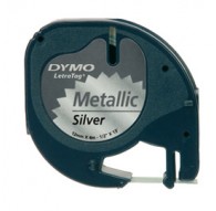 NASTRO METALLICO DYMO LETRATAG 12MMX4M ARGENTO 912080