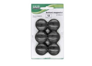 BLISTER 12 MAGNETI MR-30 NERO DIAM.30MM