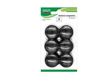 BLISTER 12 MAGNETI MR-40 NERO DIAM.40MM