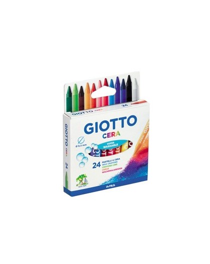 ASTUCCIO 24 PASTELLI CERA 90mm ø 8.5mm GIOTTO