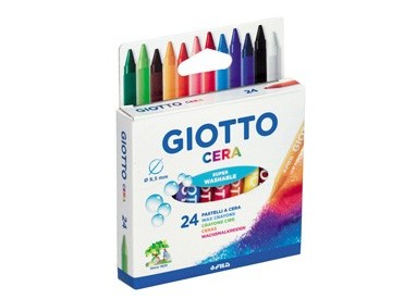 ASTUCCIO 24 PASTELLI CERA 90mm ø 8.5mm GIOTTO
