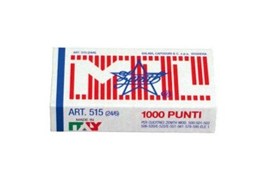 SCATOLA 1000 PUNTI ZENITH 515 (24/6) IN ACCIAIO NATURALE