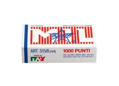 SCATOLA 1000 PUNTI ZENITH 515/8 (24/8) IN ACCIAIO NATURALE