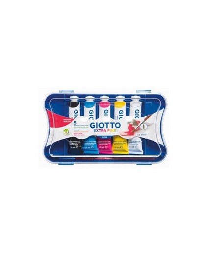 BOX 5 TUBETTI TEMPERA 21ML GIOTTO TUBO 7 ASSORTITO