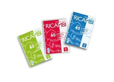 RICAMBI FORATI A4 10MM QUAXIMA 40FG 80GR PIGNA
