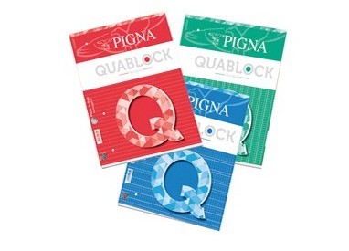 Blocco collato Quablock Original 80gr 50fg A5 4mm PIGNA