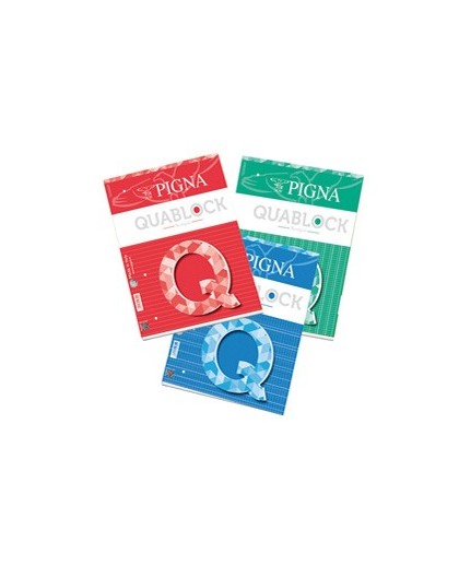 Blocco collato Quablock Original 80gr 50fg A4 5mm PIGNA