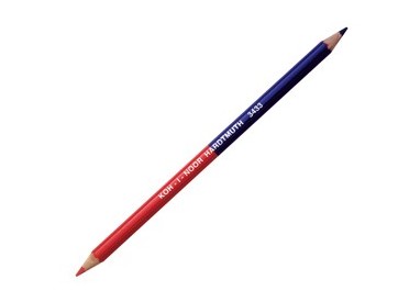 SCATOLA 12 MATITE BICOLORE SOTTILE ROSSO-BLU H3433 KOHINOOR