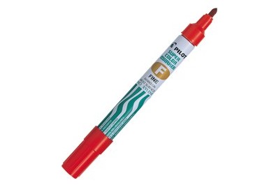 Marcatore SUPER COLOR PERMANENT punta fine rosso PILOT