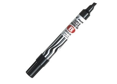 Marcatore SUPER COLOR PERMANENT punta scalpello nero PILOT