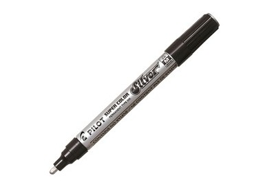 Marcatore SUPER COLOR punta media vernice silver PILOT
