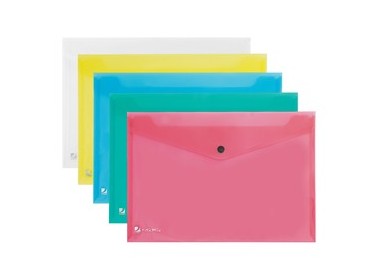 BUSTA CON BOTTONE PULL COLORATA 21X29.7CM