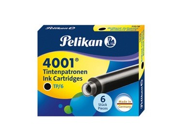 SCATOLA 6 CARTUCCE INCHIOSTRO TP/6 NERO PELIKAN 4001 (0ATM04)