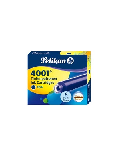 SCATOLA 6 CARTUCCE INCHIOSTRO TP/6 BLU ROYAL PELIKAN 4001 (0ATM01)