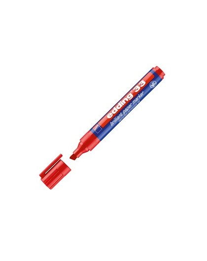 MARCATORE EDDING 33 PERMANENTE PUNTA SCALPELLO ROSSO