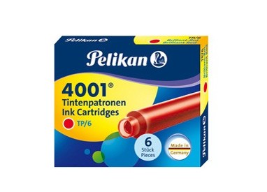 SCATOLA 6 CARTUCCE INCHIOSTRO TP/6 ROSSO PELIKAN 4001 (0ATM05)