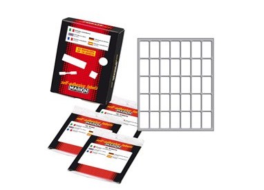 Etichetta adesiva bianca 27x15mm (10fogli x 35etichette) Markin