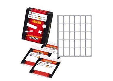 Etichetta adesiva bianca 27x17mm (10fogli x 30etichette) Markin