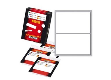 Etichetta adesiva bianca 115x70mm (10fogli x 2etichette) Markin