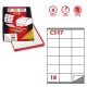 Etichetta adesiva C/517 bianca 100fg A4 70x48mm (18et/fg) Markin