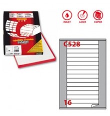 Etichetta adesiva C/528 bianca100fg A4 145x17mm c/angoli arrot. (16et/fg) Markin