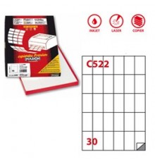 Etichetta adesiva C/522 bianca 100fg A4 35x59mm (30et/fg) Markin