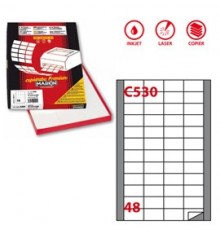 Etichetta adesiva C/530 bianca 100fg A4 48x25mm (48et/fg) Markin