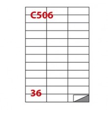 Etichetta adesiva C/506 bianca 100fg A4 70x24,75mm (36et/fg) Markin