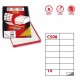 Etichetta adesiva C/508 bianca 100fg A4 105x42,43mm (14et/fg) Markin