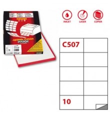 Etichetta adesiva C/507 bianca 100fg A4 105x59mm (10et/fg) Markin