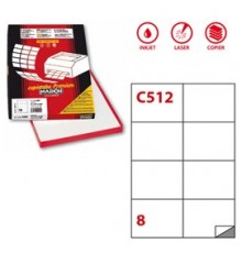Etichetta adesiva C/512 bianca 100fg A4 105x74,25mm (8et/fg) Markin