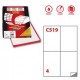 Etichetta adesiva C/519 bianca 100fg A4 105x148,5mm (4et/fg) Markin