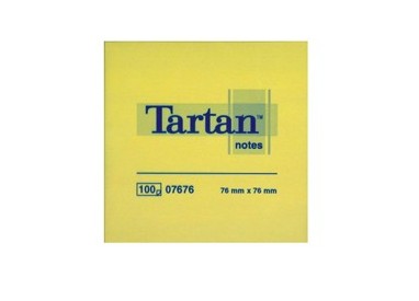 BLOCCO TARTAN™ 7676 GIALLO 76X76MM 100FG 63GR