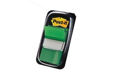 SEGNAPAGINA Post-it® 680-3 VERDE 25.4X43.6MM 50FG INDEX