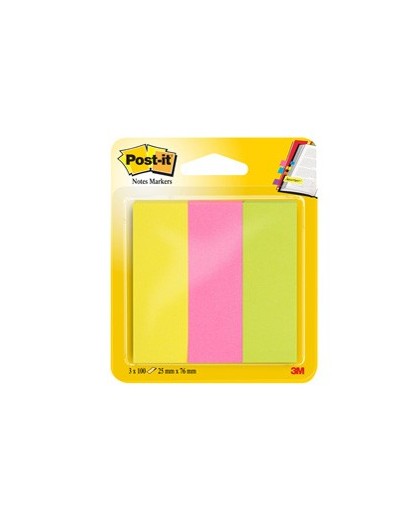 SEGNAPAGINA Post-it® 671-3 (300FG) 3COLORI INDEX 25X76MM IN CARTA