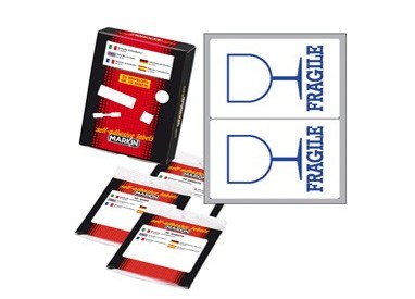 Etichetta adesiva bianca 10fg x 2 etichette 115x70mm FRAGILE Markin