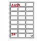 Etichetta adesiva A/425 bianca 100fg A4 64x34mm (24eti/fg) Markin