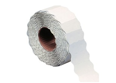 Rotolo 1500 etichette 26x12mm bianche permanenti a onda Markin