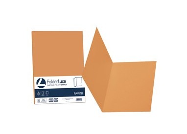 50 cartelline semplici LUCE 200gr 25x34cm arancio FAVINI