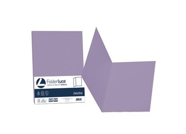 50 cartelline semplici LUCE 200gr 25x34cm violetto FAVINI