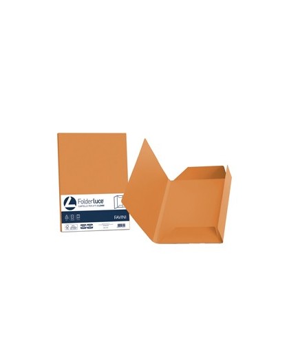 25 cartelline 3 lembi LUCE 200gr 24,5x34,5cm arancio FAVINI