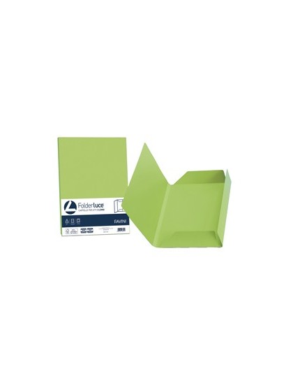 25 cartelline 3 lembi LUCE 200gr 24,5x34,5cm pistacchio FAVINI