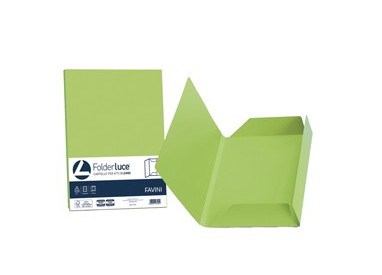 25 cartelline 3 lembi LUCE 200gr 24,5x34,5cm pistacchio FAVINI