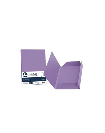 25 cartelline 3 lembi LUCE 200gr 24,5x34,5cm violetto FAVINI