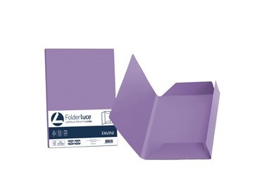 25 cartelline 3 lembi LUCE 200gr 24,5x34,5cm violetto FAVINI
