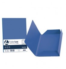 25 cartelline 3 lembi LUCE 200gr 24,5x34,5cm blu prussia FAVINI
