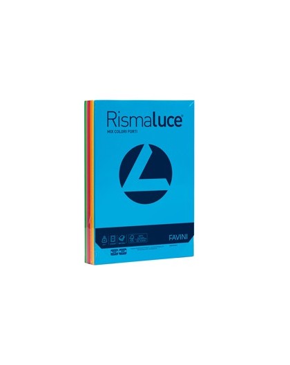 Carta RISMALUCE 90gr A4 300fg mix 8 colori FAVINI