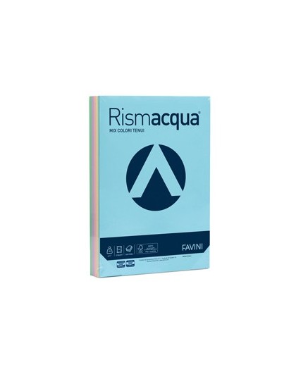 Carta RISMACQUA 90gr A4 300fg mix 5 colori FAVINI