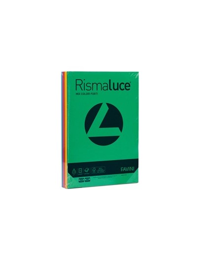 Carta RISMALUCE 140gr A4 200fg mix 6 colori FAVINI